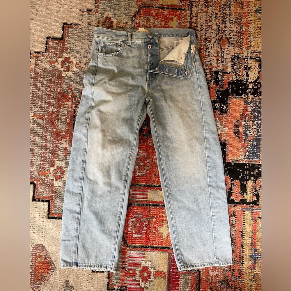 Madewell Womens Pieced Barrel-Leg Jeans Size 28 - Picture 7 of 9